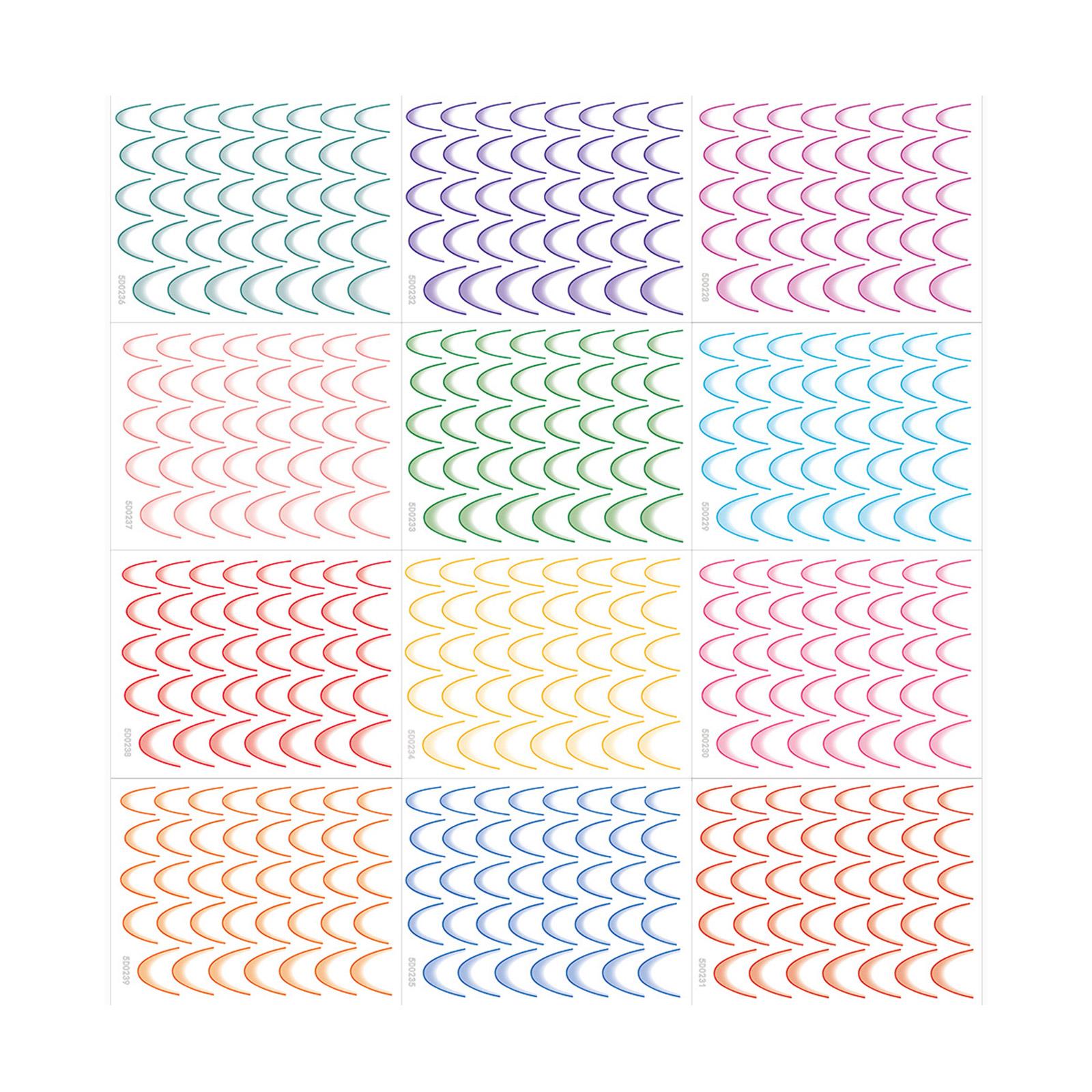 12 Sheets French Line Nails Art Stickers French Tip Line Nail Decals Self-Adhesive Nail Stickers Gradients Nail Sticke 1