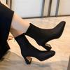 2025 Осінньо-зимові ботильйони на товстому підборі з квадратним носком - Французька м'яка шкіра, Універсальні високі підбори для жінок