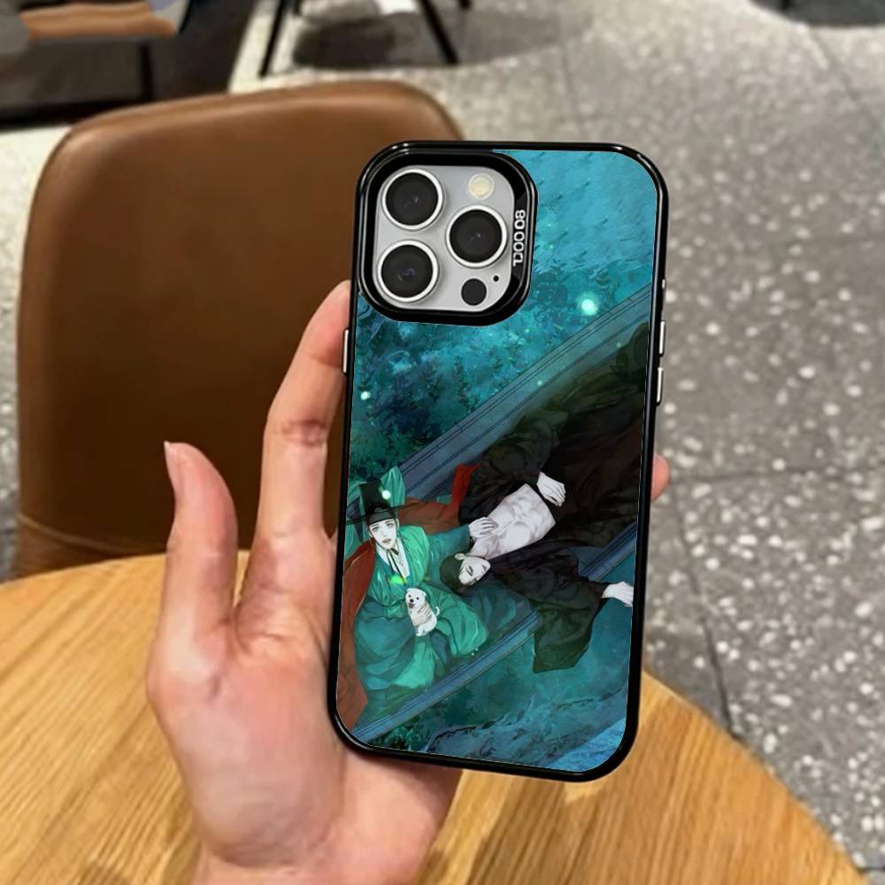 

BL The G-Ghost s Nocturne Phone Case For iPhone17,16,15,14,13,12,11 Plus,Pro Max Colored Silver Plated Inside Cover iPhone16e