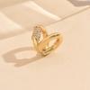 3 Pcs Zircon Korean Wave Multilayer Geometry Ear Cuff Clip on Earrings For Women Without Piercing Non-pierced Jewelry
