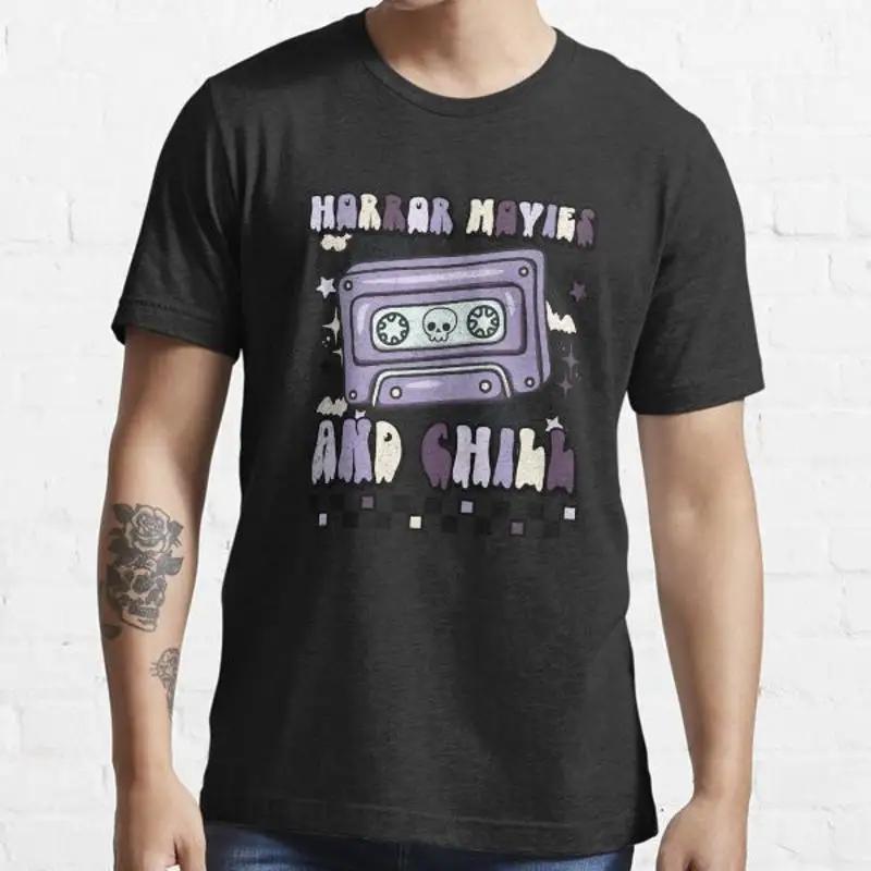 

HORROR MOVIES AND CHILL HALLOWEEN GIFT T Shirt Black Size S to 5XL USA 5XL різнокольоровий