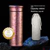 "Elegant Full Titanium Thermos Cup with Ice Flower Design - Perfect for Tea Brewing and Car Use"