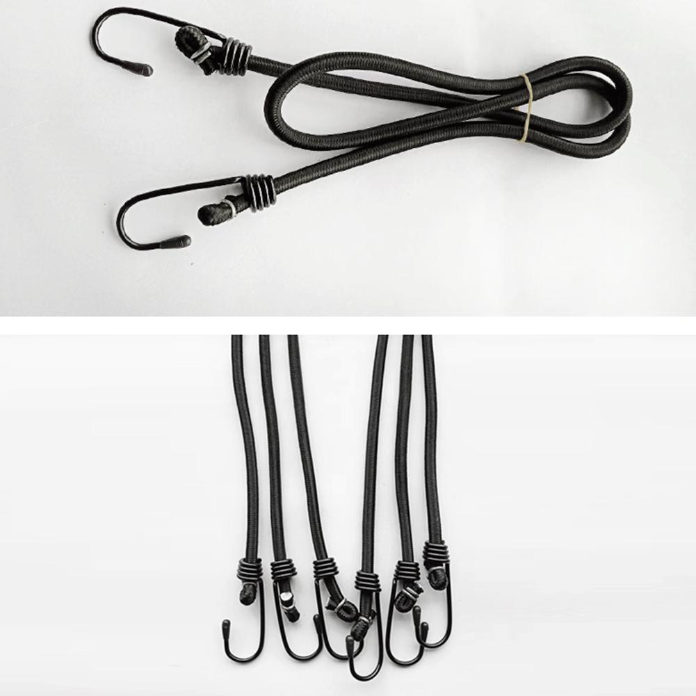 10 Pcs Bungee Cords with Hooks Heavy Duty Outdoor Elastic Bungee Straps Rubber Tarp Strap for Cargo Bike Car Luggage Fixing Rope