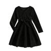 Children's Fashion Ruffled Long Sleeve  Sky Mesh Dress