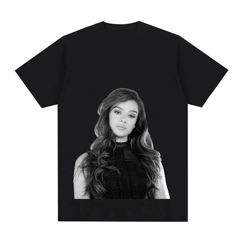 

Hailee Steinfeld TShirt Round Neck Short Sleeve Graphic Printing Camisetas Casual Fashion Cotton Clothing Ropa Mujer Clothes S