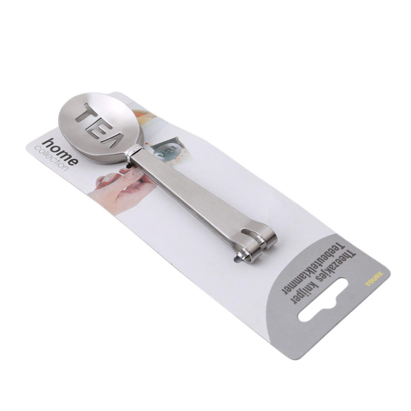 Stainless Steel Tea Bag Tongs Silver Tea Strainer Clip Tea Bag Squeezer Spoon Loose Leaf Tea Ice Cube Gripping Kitchen Gadget