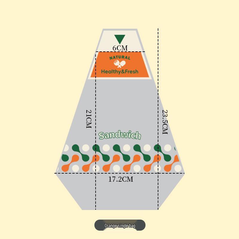 Disposable Transparent Easy-Tear Sandwich and Bread Packaging Bag