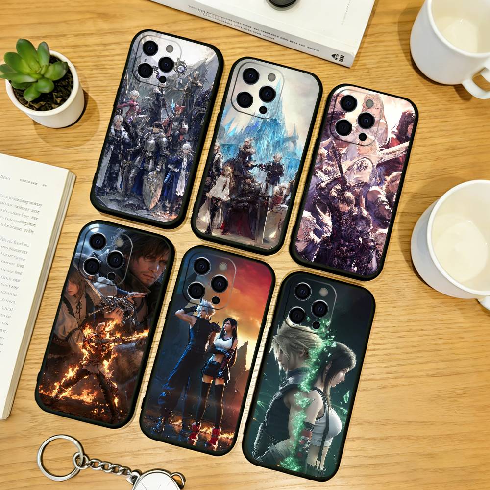 Final Fantasy XIV Phone Case For iPhone 17,16,15,14,13,12,11 Plus,Pro Max,XS,Soft Silicone Black Cover