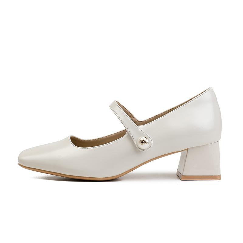 French word with Mary Jane women's shoes autumn women's 2025 retro gentle high heels are not tired of feet new versatile