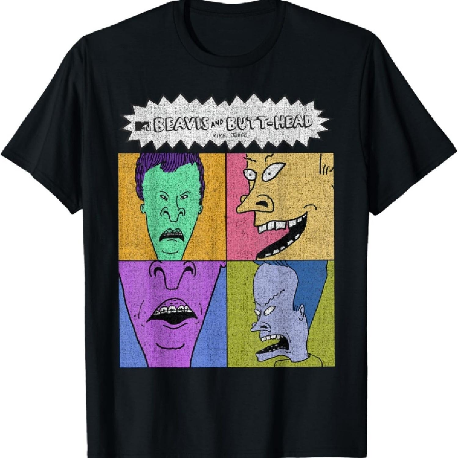 

Beavis and Butt-Head Close Up Four Square T-Shirt_1 XXXXXL чёрный