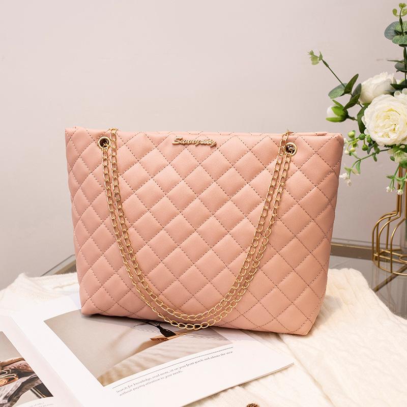 Versatile Rhombus Large Bag Women's Bag Chain Bag Women's Casual Women's Bag Large Capacity Shoulder Women's Bag