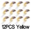12PCS #12 Bead Head Nymphs Pink Blue Pearl Olive Purple Trout Fishing Nymph Flies