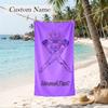 Psychedelic Leaves Custom Name Printed Beach Towel Personalized Soft Towel For Swimming Beach Travel