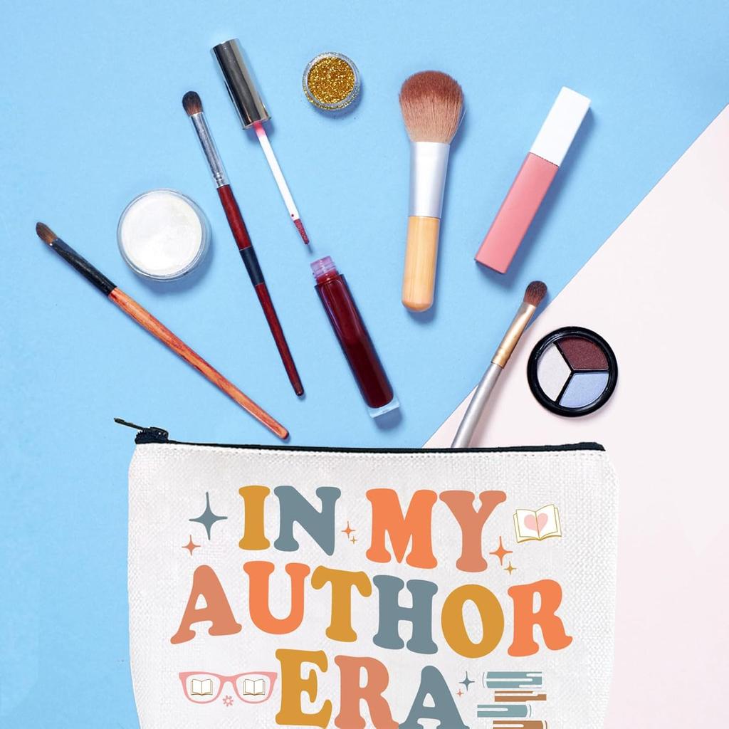 Gzrlyf Novel Writer Author Makeup Bag Writer Themed Gift Novelist Author Gifts For Women Writer Author Novelist Cosmetic Bag (IN MY AUTHOR)