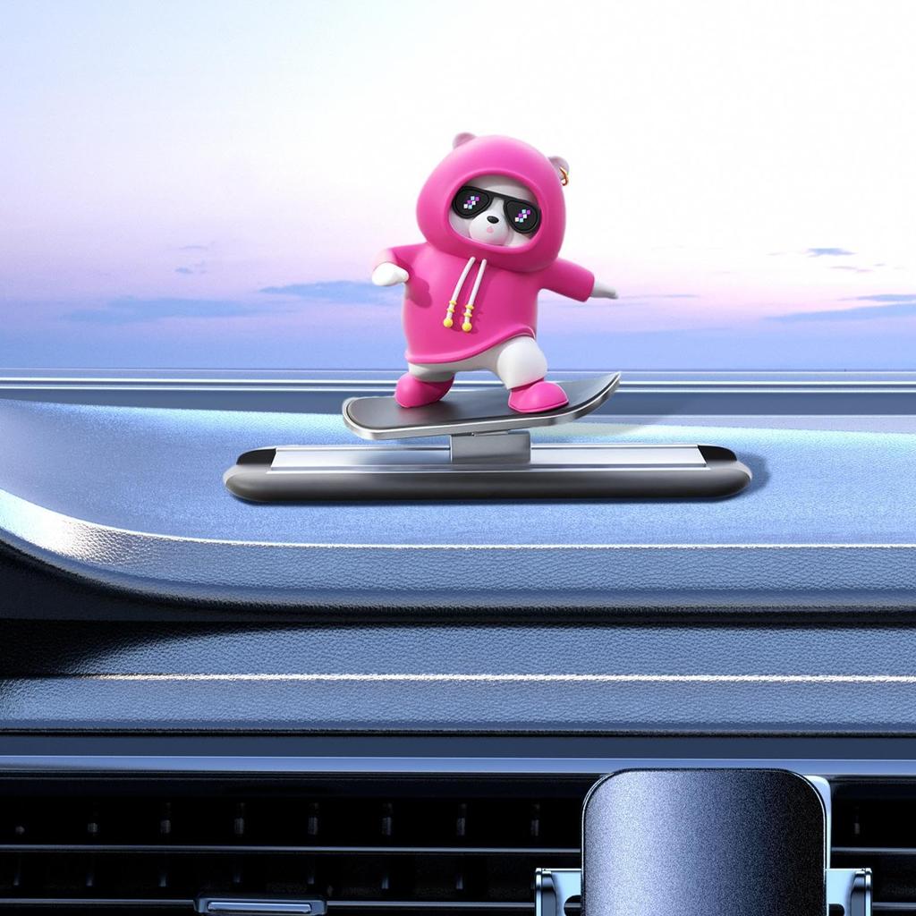 Skateboard Bear Dashboard Ornament Skateboard Bear Car Decoration Skateboard Bear