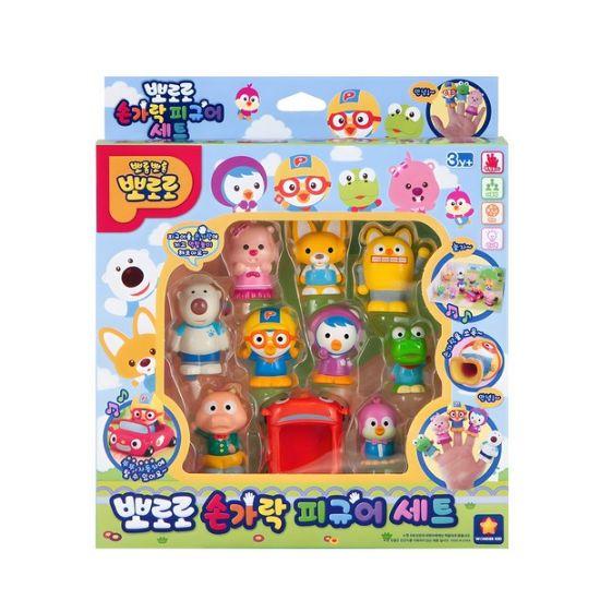 Wonderkid Pororo & Friends Finger Puppet Figure Set - Interactive Role-Play