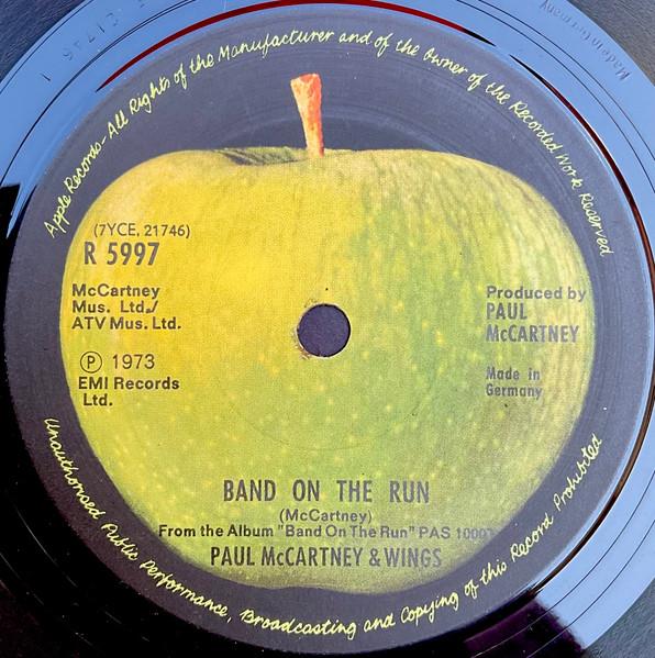 

7inch Record WINGS - Band On The Run R5997 Apple Records 1974 UK Rock Used