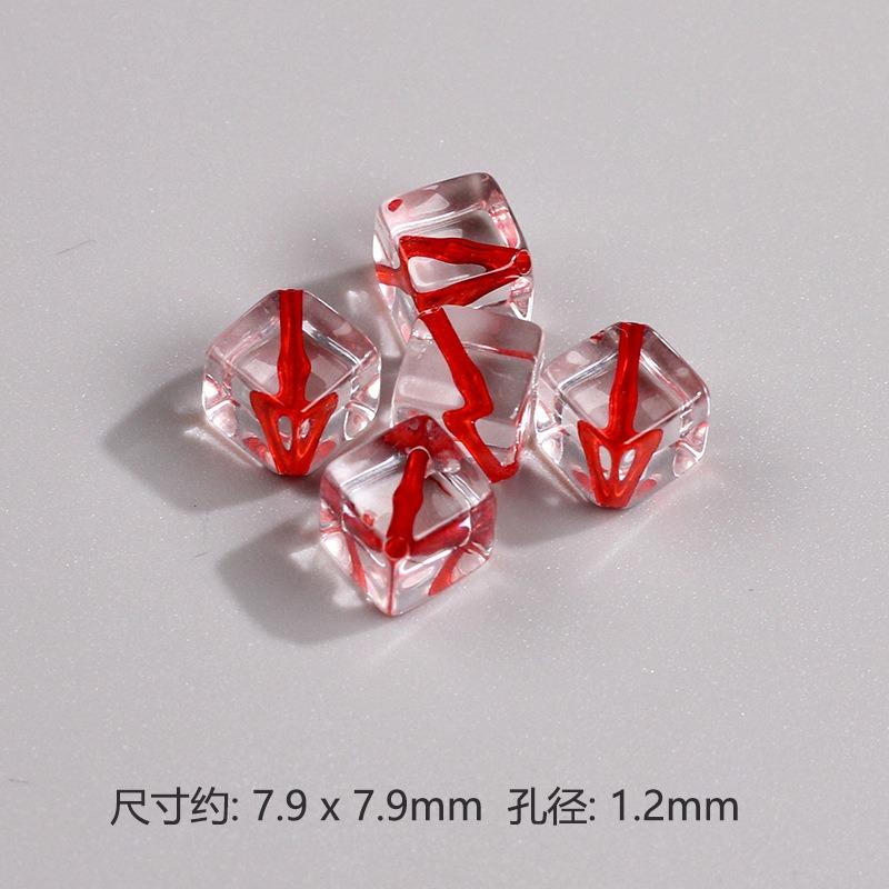 Diagonal Holes Square Beads Jewelry Craft Beads Homemade Bracelets Necklaces Keychains Earrings