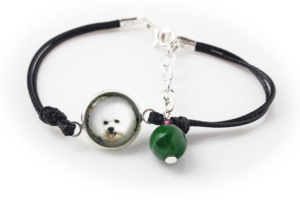 Bichón Frisé, Bichón de Tenerife, Bichón de pelo rizado - pulsera con tu foto hecha a mano, joyería única de la marca Art-Dog