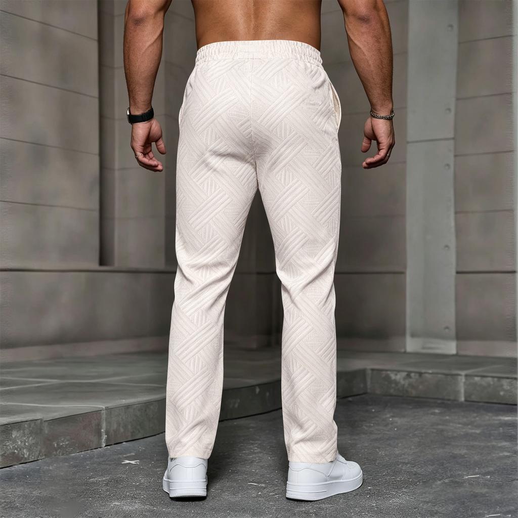 Men's Casual Drawstring Jogger Pants with Pockets Relaxed Fit Color