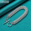 Bracciale circolare in argento sterling 925 bellissimi gioielli