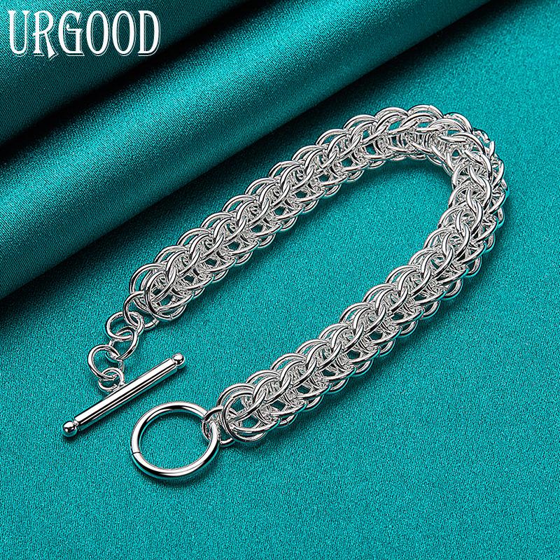 Bracciale circolare in argento sterling 925 bellissimi gioielli