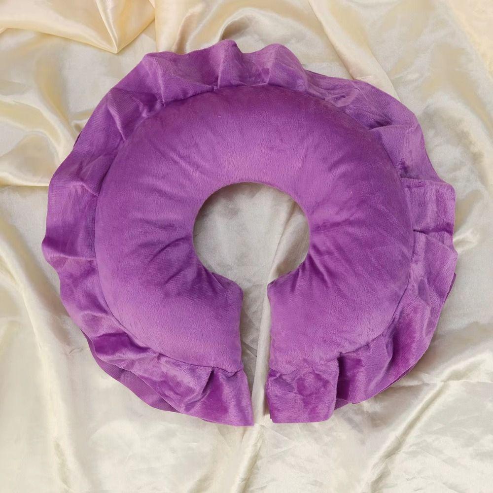 Comfortable Face Pillow Facial Support PP Cotton U-Shaped Neck Cushion Lightweight Breathable Massage Cushion Facial Care