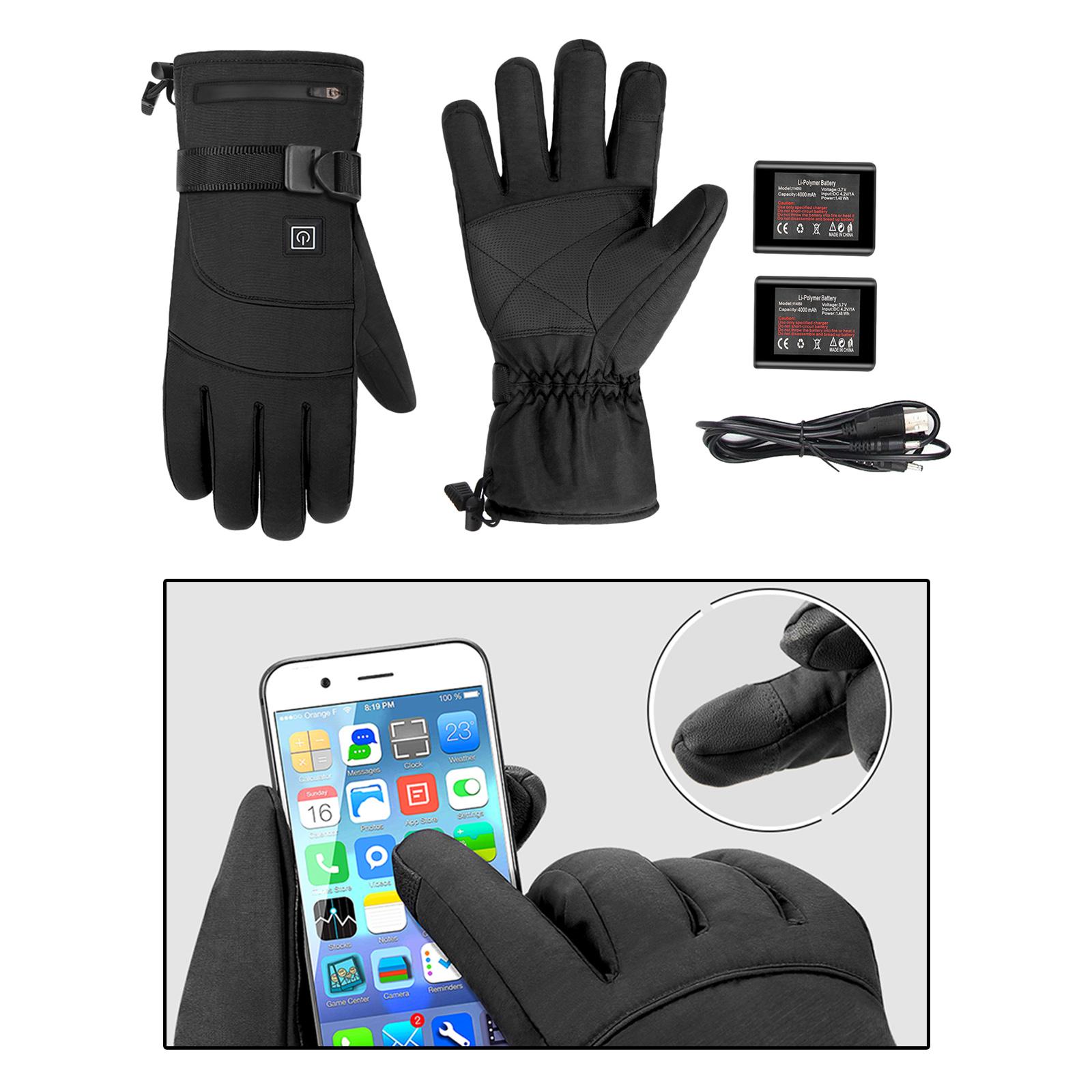 Electric Gloves Waterproof Climbing Motorcycle Warm Gloves Thermo Gloves