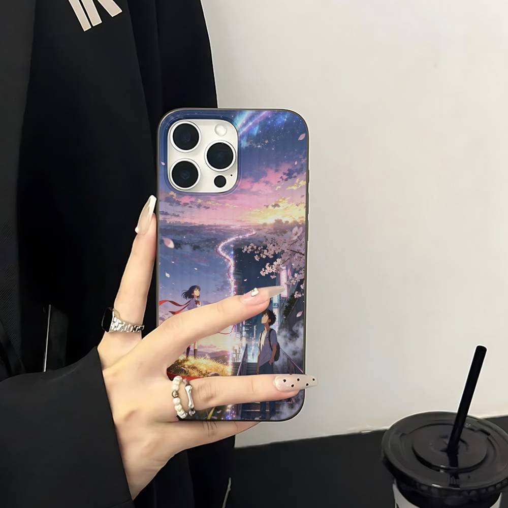 Anime Your N-Name Kimi No Na Wa Wave Corrugated Phone Case For IPhone 17 Air 16 15 14 13 11 12 Pro Max Plus Matte Cover