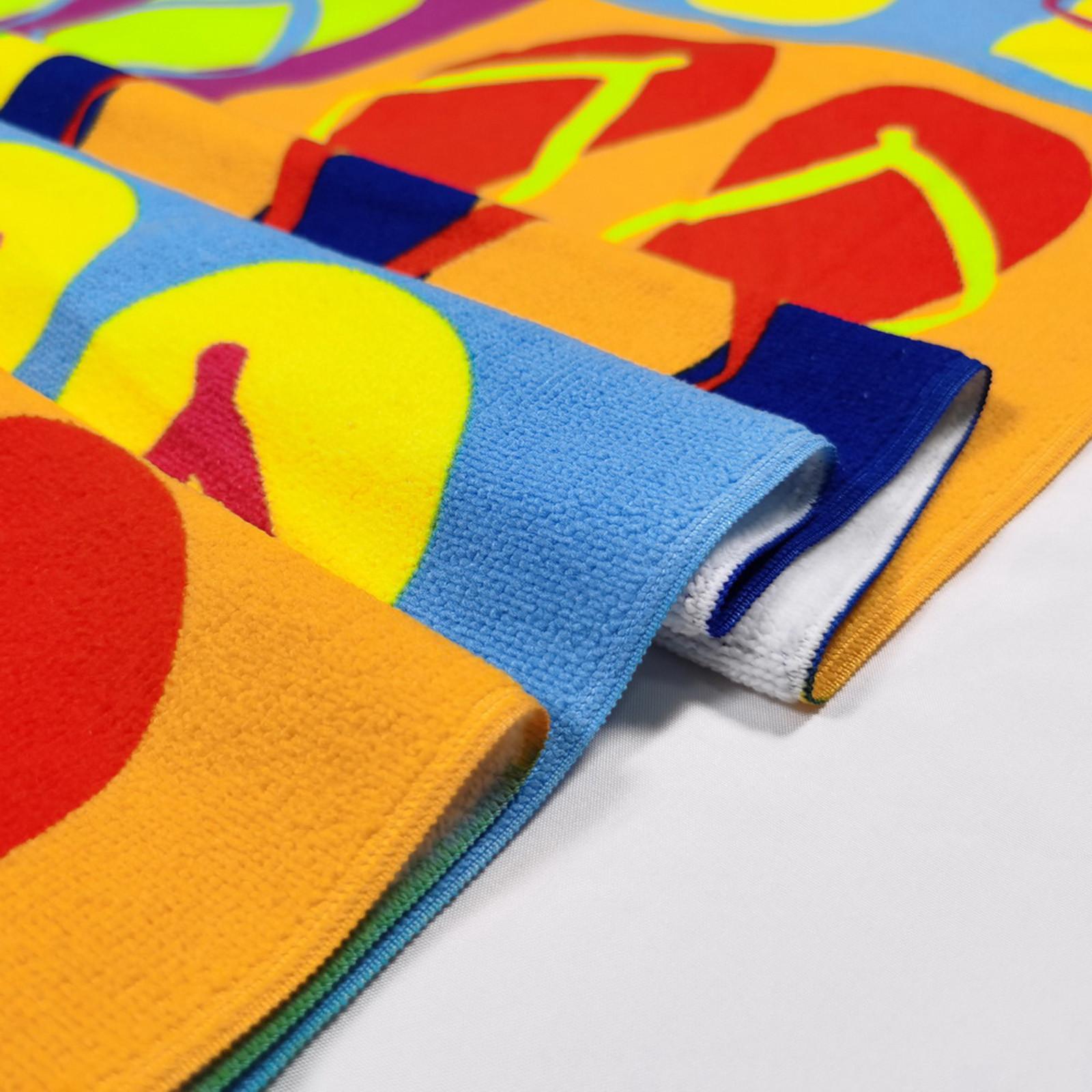 (Курица Кунг Пао)Пляжное полотенце из микрофибры Негабаритное супер впитывающее банное — фото 4