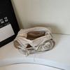 Solid Color Ruched Design Ladies Nyl Cloth Shoulder Bags Large Capacity Female Crossbody Bag Sweet Bow Strap Women's Handbags