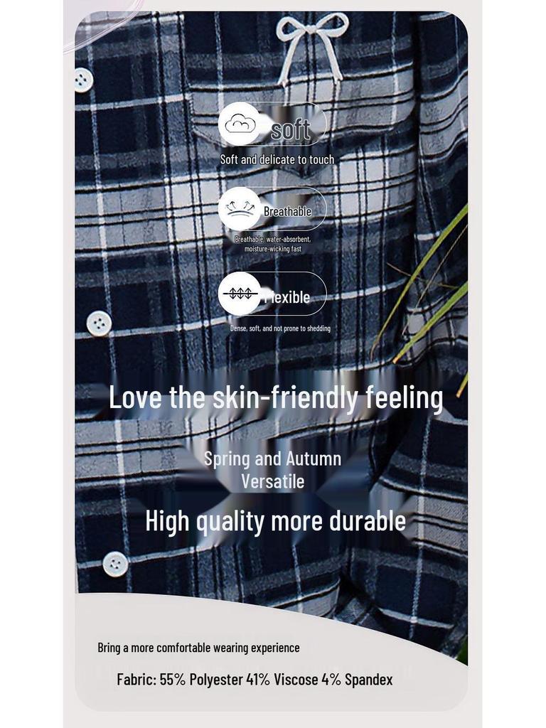 Girls' Retro Plaid Long Sleeve Shirt for Teens - Spring/Autumn Loose Fit