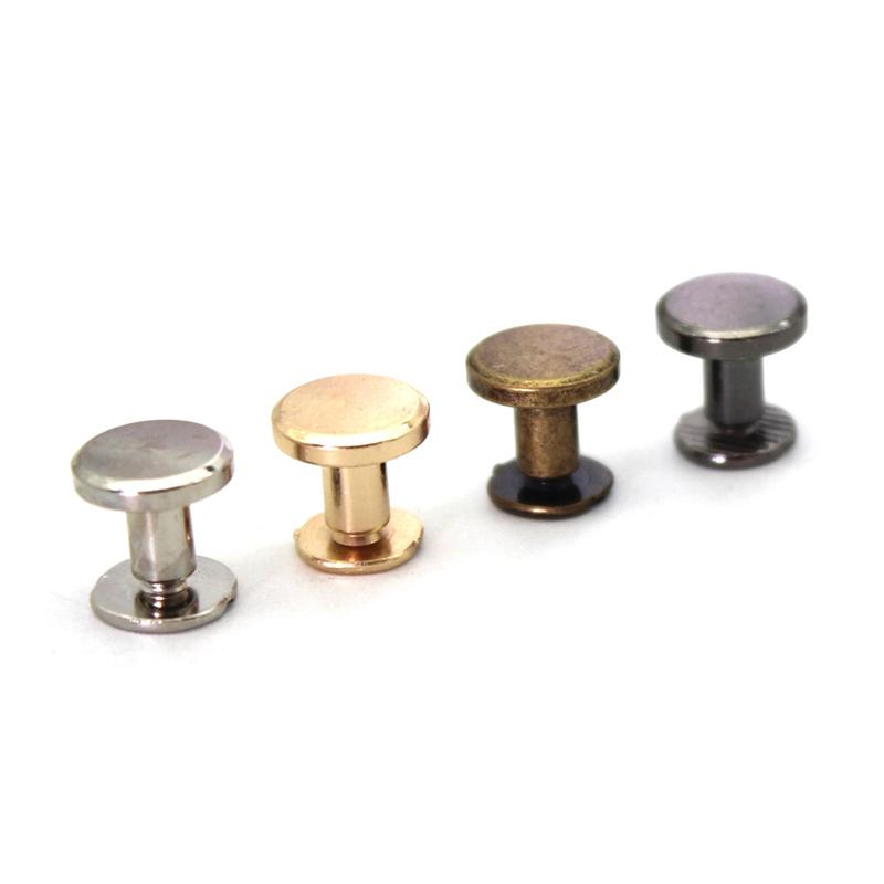 20/50 db Fém Kötő Chicago Csavarok Szegek Csapok Szegecsek Fotóalbumhoz Asztali Naptárhoz Menühöz Bőrmunka Öv Pénztárca Rögzítők 9 x 5mm 20Pcs