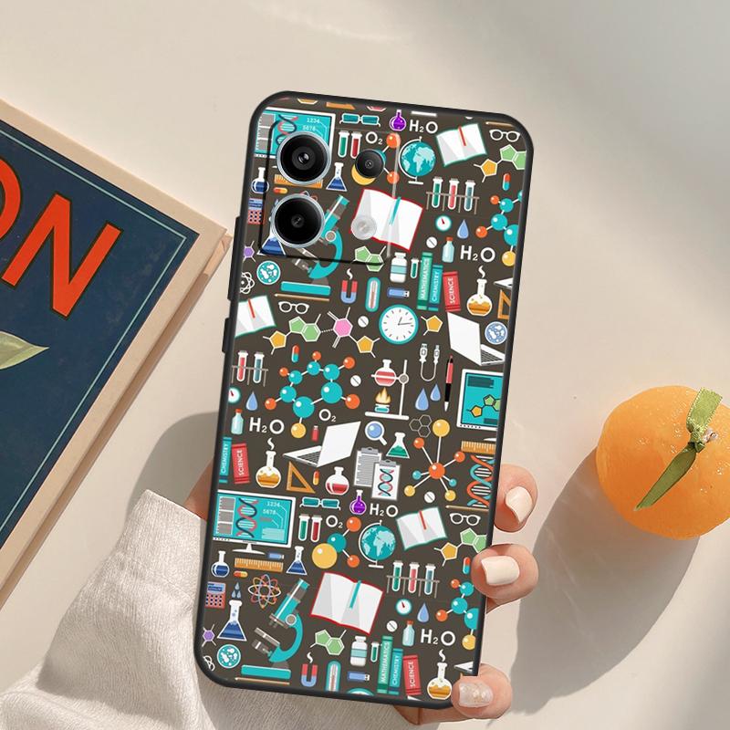 Wissenschaft Chemie Koffein Hülle Für Xiaomi Redmi Note 13 Pro 9 10 11 12 14 Pro 10S 11S 12S Redmi 14C 13C 10C 12C Hülle