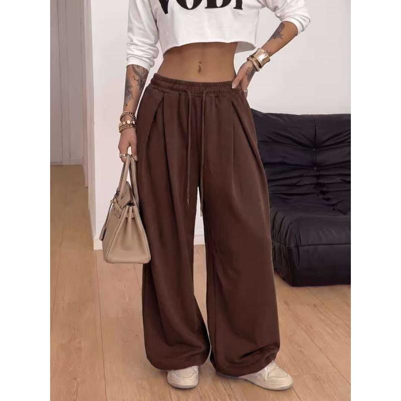 High-Waisted Wide-Leg Jogger Pants Women Relaxed Fit Streetwear Sweatpants In Soft Stretch Fabric
