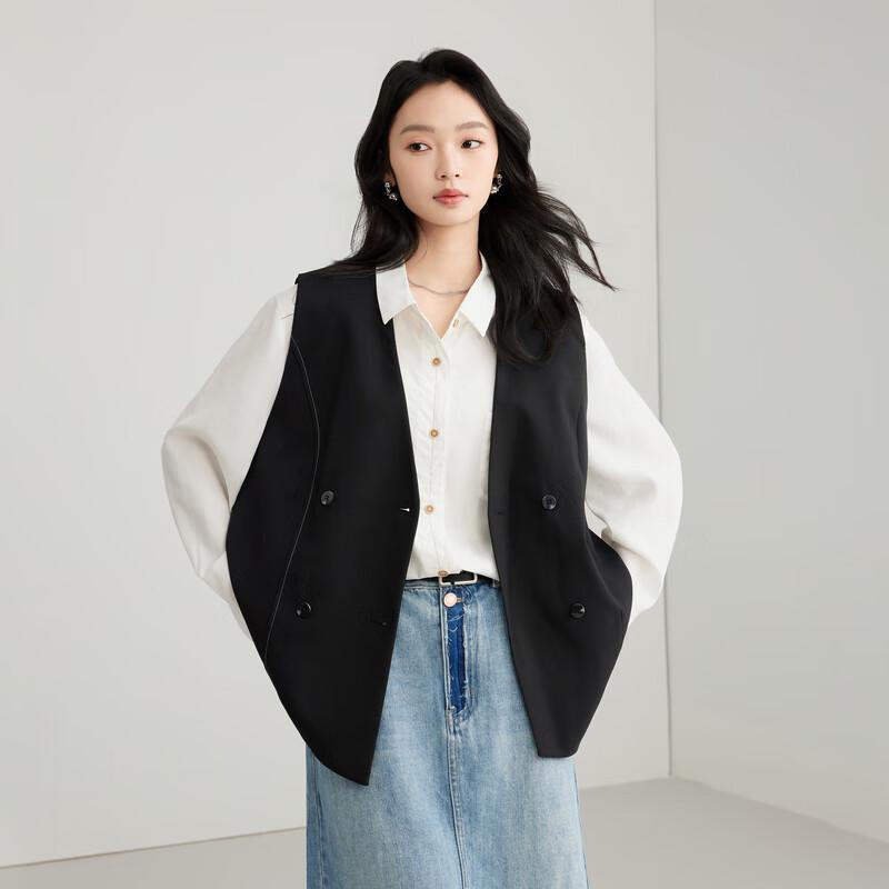 Elva' Island Women's Loose Fit Suit Vest