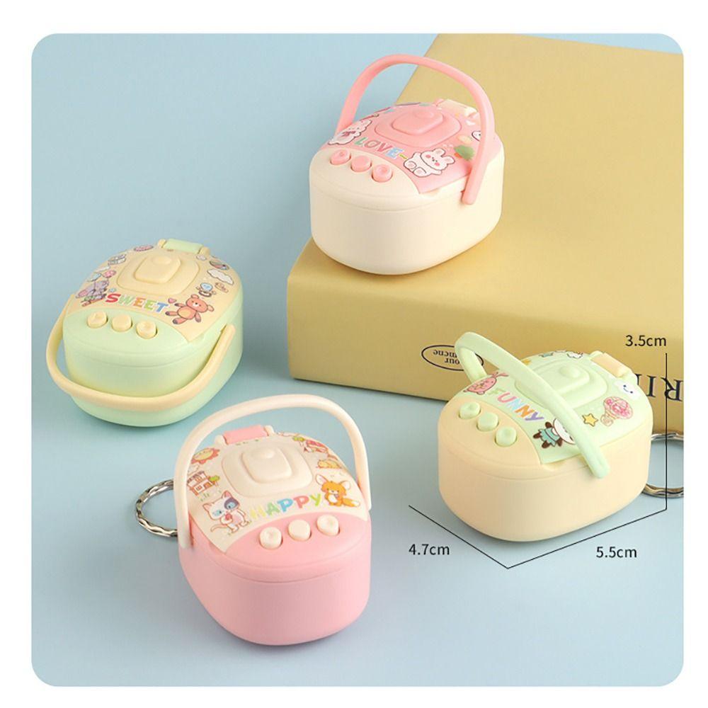 Sound Recording Recorder Toy Pendant Multicolor Keyring Pendant Simulated Rice Cooker Keychain  Toy