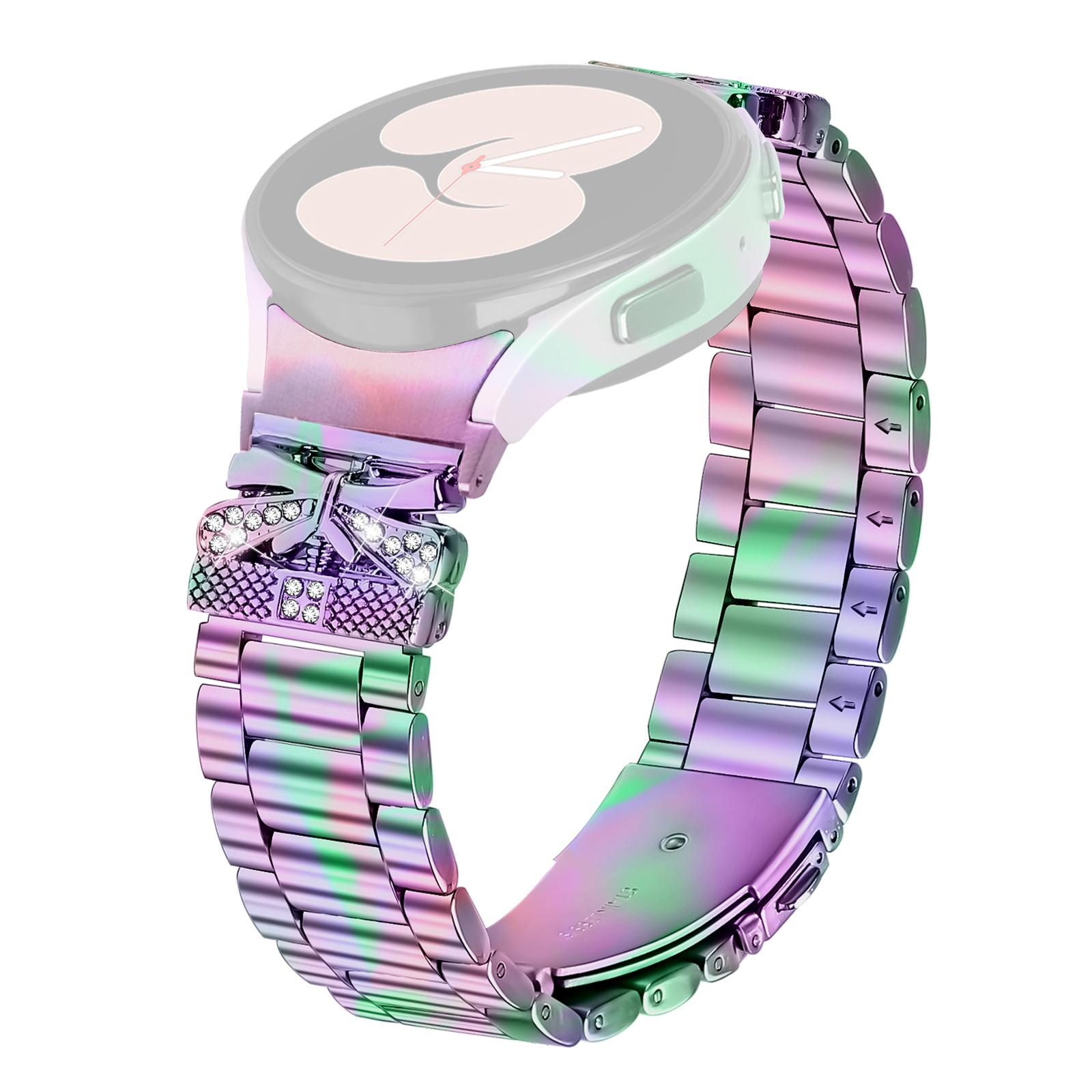 

Metal Strap with Quick Release Connector for Samsung Galaxy Watch6 40mm/44mm/6 Classic 43mm/47mm Butterfly Watch Band Colorful