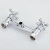 Brass Bathroom Hot and Cold Water Mixing Valve Shower Faucet Double Control Double Handle Into The Wall Flower Sprinkler Faucet