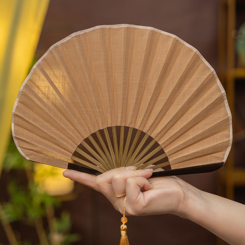 Classical Silk Folding Fan Chinese Style Dancing Foldable Feather Fan Portable Crafts Gift Creative Wedding Party Photo Props