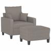 VidaXL Armchair with Footrest Taupe 60 Cm Fabric, Sofa, Armchair, TV Armchair, Single Sofa, Seat, Recliner Sofa, 3201088