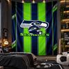 Arazzo da Appendere a Parete Stampa Seattle Seahawks Tessuto per Soggiorno Camera da Letto Decorazione per la Casa