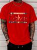 Unisex Lässiges Street Style T-Shirt Bedruckt mit Buchstaben und Stadtlandschaftsdesign Geeignet für Erwachsene Lässige Kleidung Sport Draußen