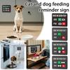 Magnetic Cat Dog Feeding Reminder Sign Acrylic Pet Feeding Reminder Hanging Ornament Magnetic Fridge Magnet Pendant Home Gift