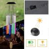 Solar Led Wind Chime Light Various Colors Light Outdoor Waterproof Hanging Tube Pendant Lamp--As Shown