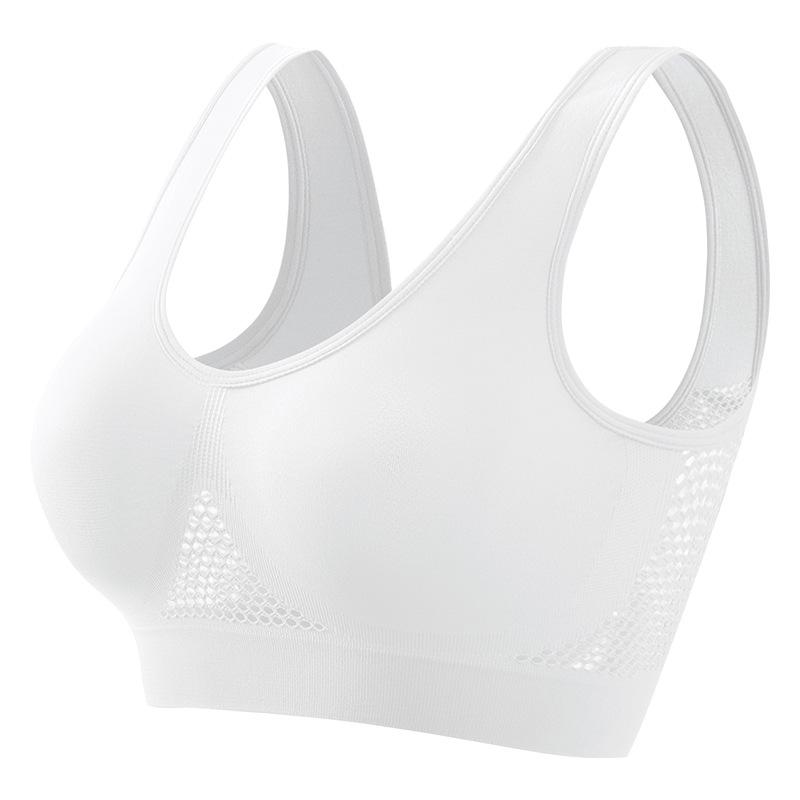 Breathable Wireless Sports Bra for Small Bust - Full Cup, Large Size, Ideal for Fitness, Running, and Yoga.