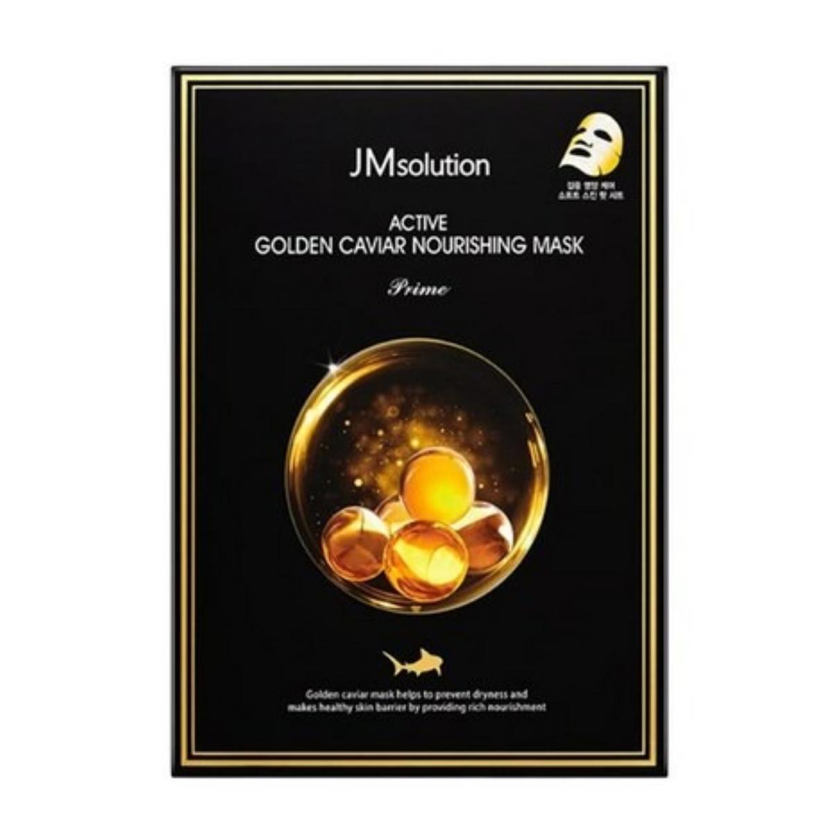 JMsolution Active Golden Caviar Nourishing Prime Mask, Firming & Deep Radiance, 30ml x 10 Sheets