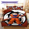 Biancheria da letto con motivo Son Goku, Set piumone Copripiumone Federa Regalo di compleanno per la casa (1 * copripiumino + 2 * federa, senza nucleo)