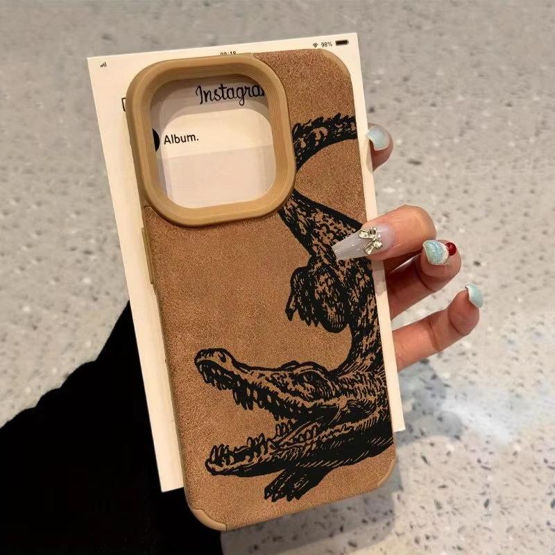 

Black Crocodile Pattern TPU Phone Case For iPhone 17 16 Pro Max 15 14 13 12 11 XS Max XR XS 16 Plus Faux Leather Textured Cover iPhone 14 Pro