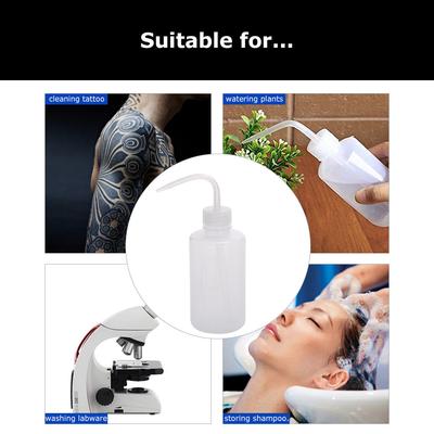 3pcs 250ml Tattoo Wash Bottle Plastic Green Soap Squeeze Bottle Flower Watering Can Kit Curved